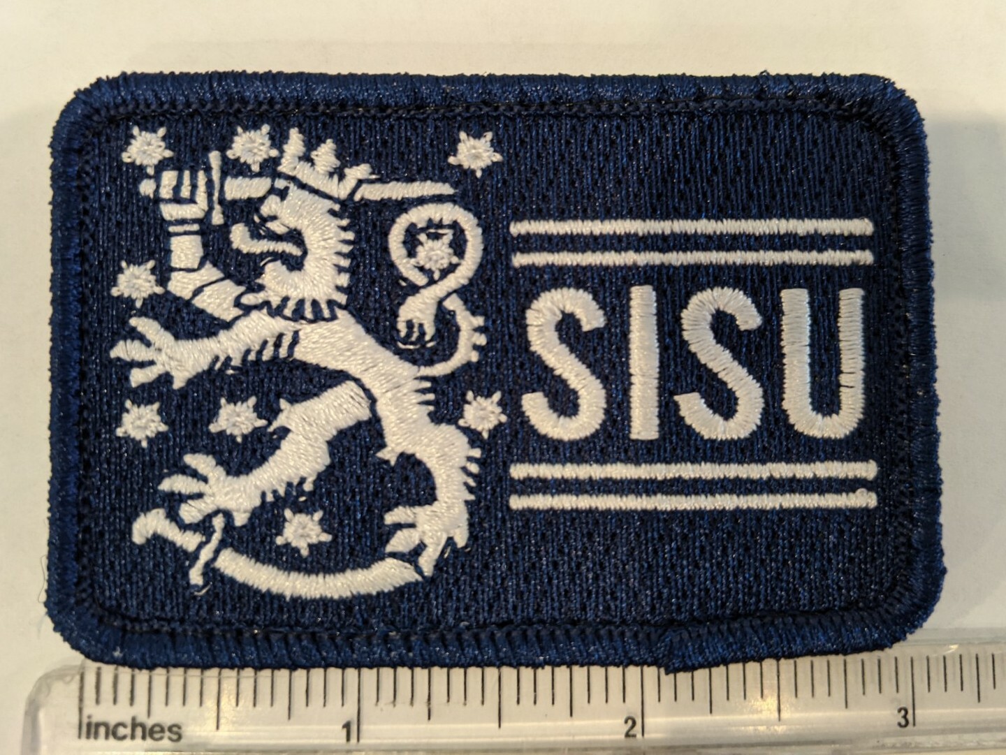 Finnish Coat of Arms Sisu Blue And White or Black and White Morale Style Patch