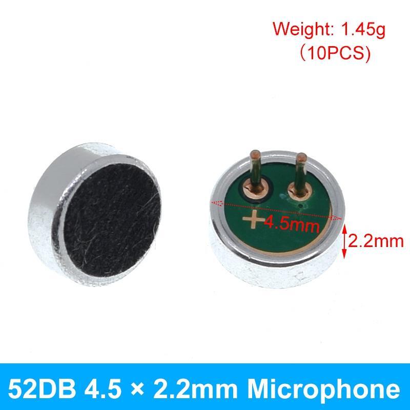 10Pcs Microphone 9x7mm Electret 2 Pin Pick-up Electronic Module Switch Sensor