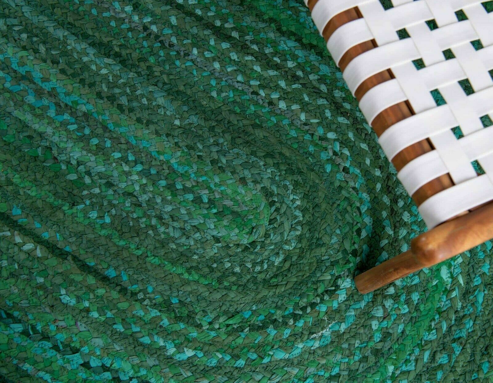 Rug Natural 100% Cotton Braided Style Oval Rug reversible Handmade Area Rugs