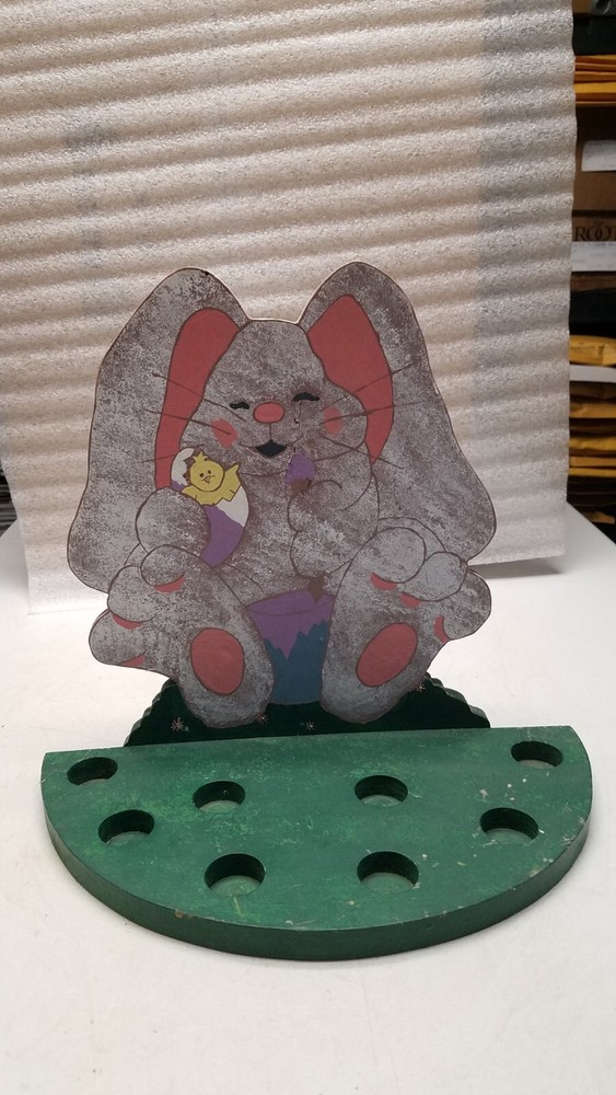 Handmade Wooden Easter Bunny Easter Egg Holder (M)