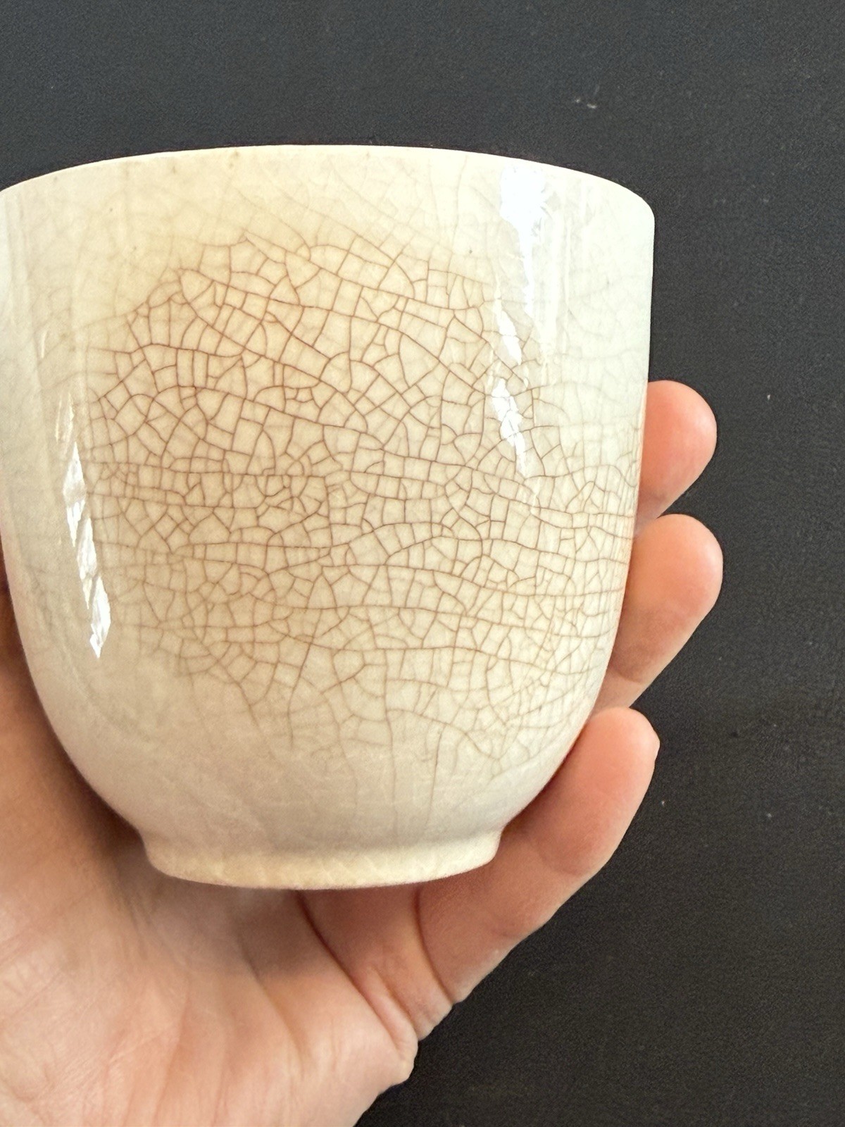 Antique White Ceramic Apothecary Laboratory Bowls Pair Crackle Glaze 3.5”