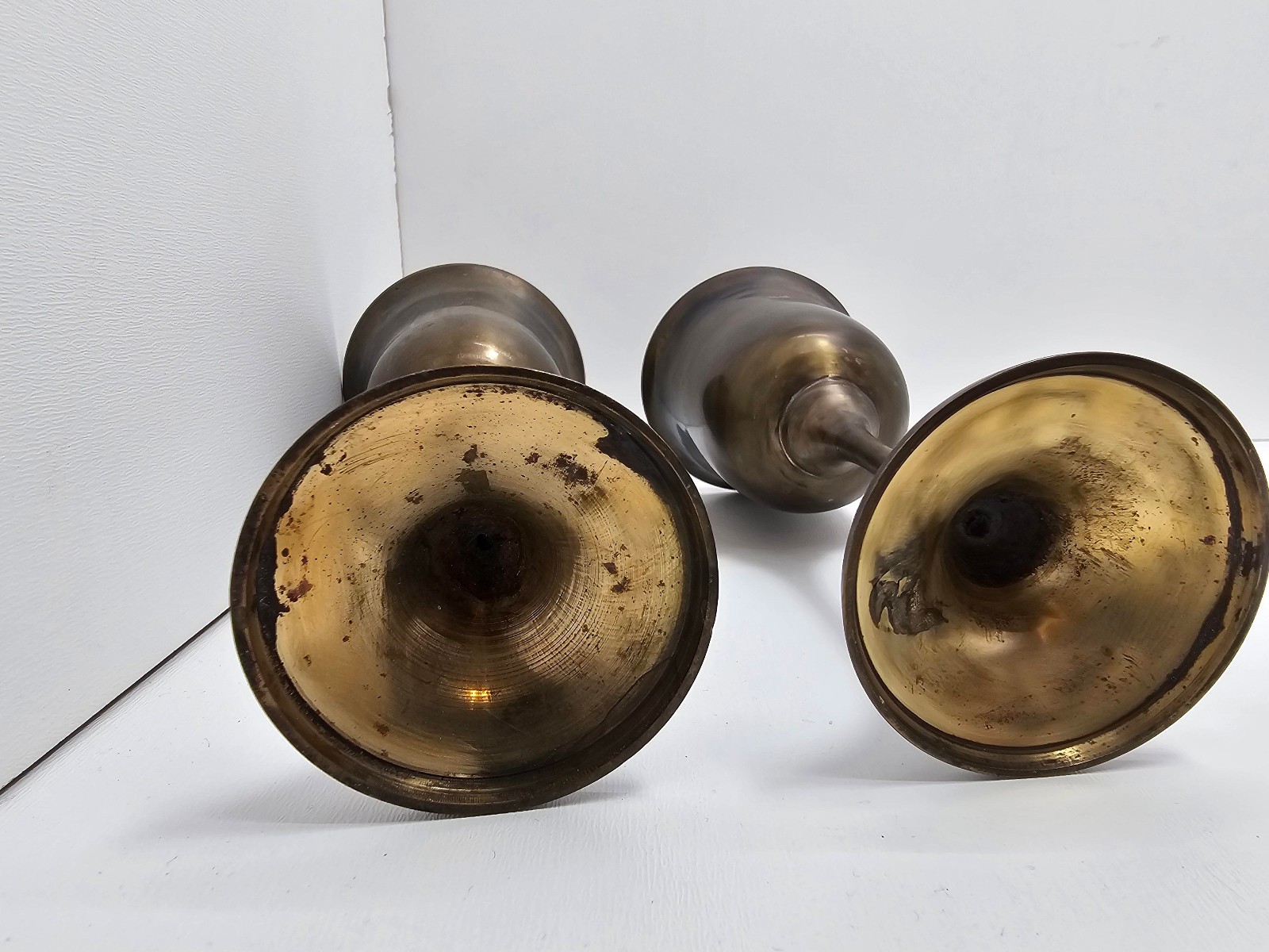 Vintage 1950s Silver Plated Brass Wine Goblet 6.5" Tall by 2-5/8" wide