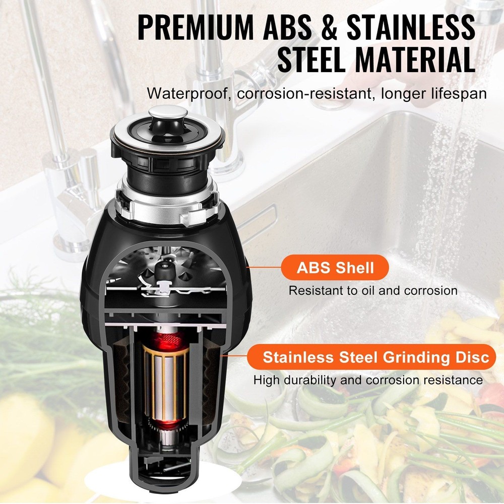 3/4 HP Garbage Disposal Continuous Feed EZ Connect Sound Reduction