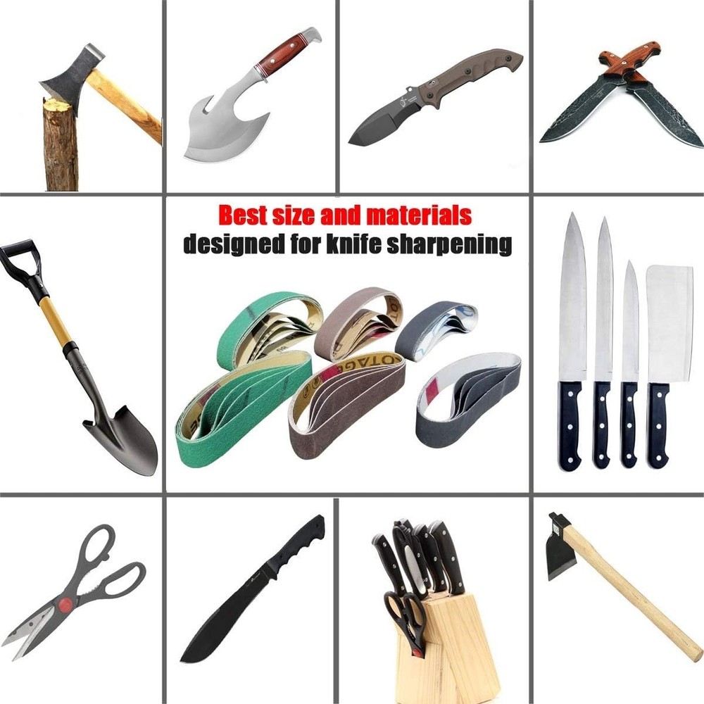 24 Pcs 3/4" x 12" Replacement Knife Sharpener Sanding Belt Kit for Work Sharp...