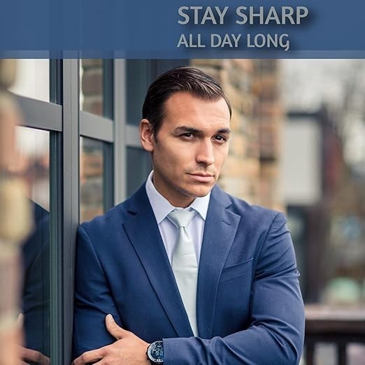 44 Metal Collar Stays for Men – 4 Sizes in Elegant Black Box 4, Silver