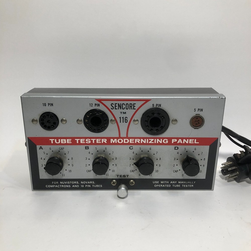 SENCORE TM116 VACUUM TUBE TESTER SOCKET ADAPTER TM-116 (UNTESTED)