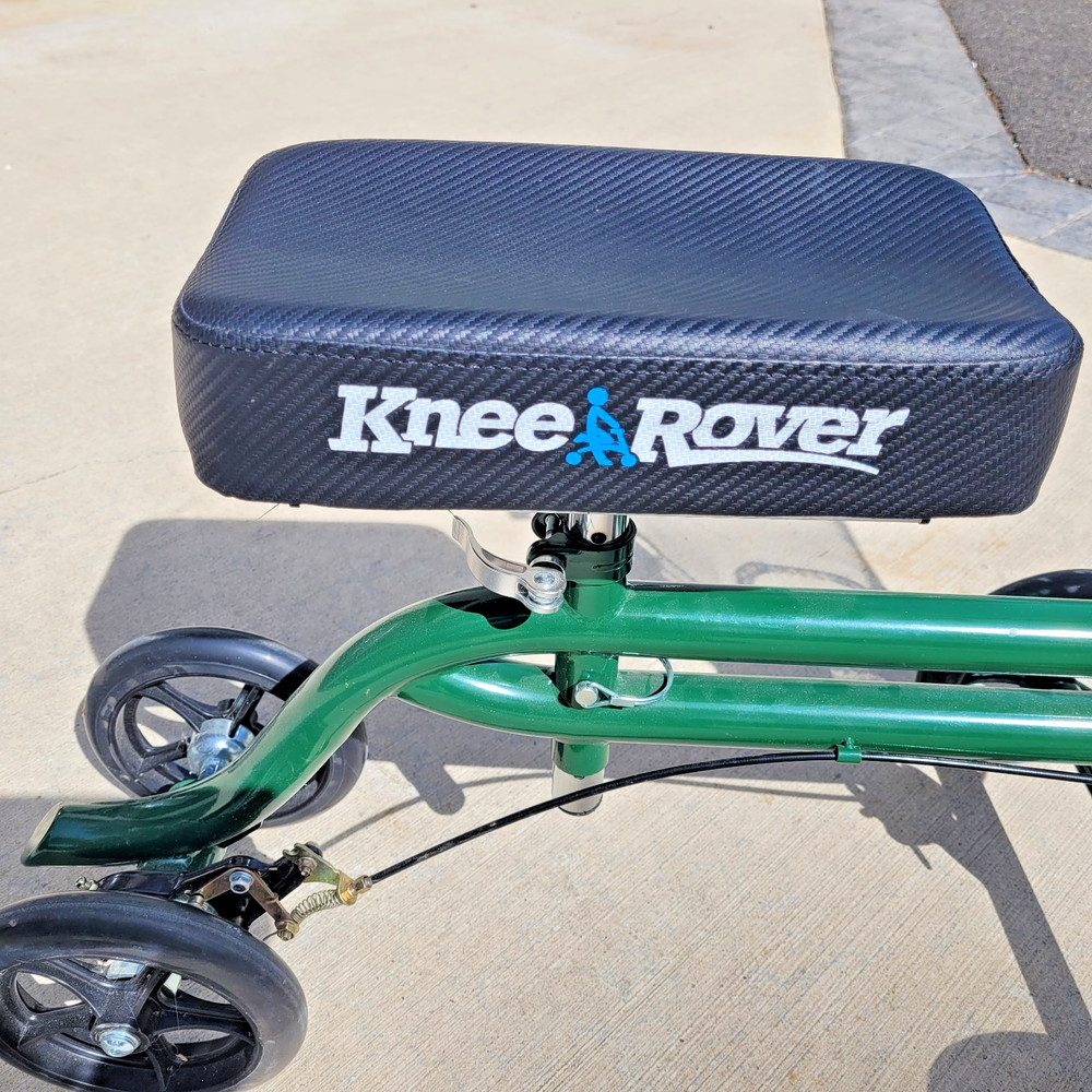 KneeRover Steerable Knee Scooter Green Adjustable Foldable