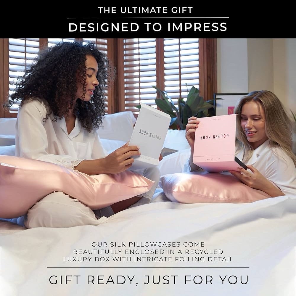 (Pink) 100% Mulberry Silk Pillowcase 22 Momme Queen with Zipper Luxury Soft