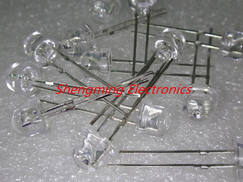 100Pcs 5mm Yellow Straw hat LED Wide Angle Light Lamp