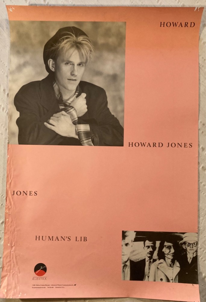 Howard Jones 1984 Matte Promo Poster Human’s Lib Worn Q