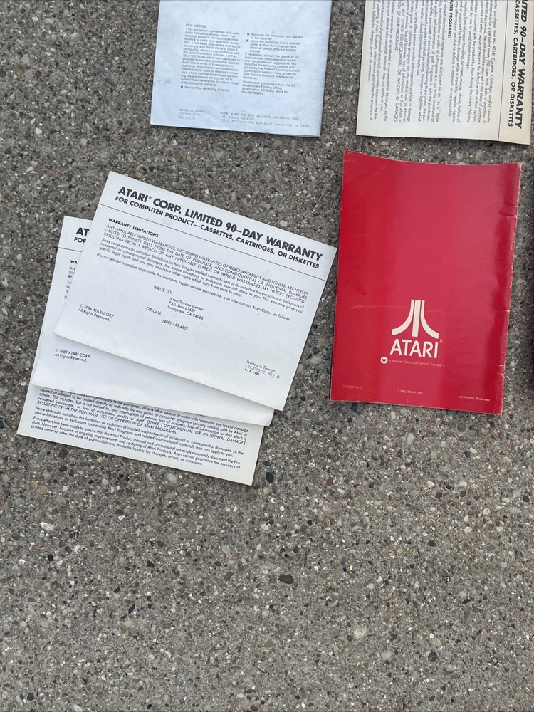 Atari Manual Lot