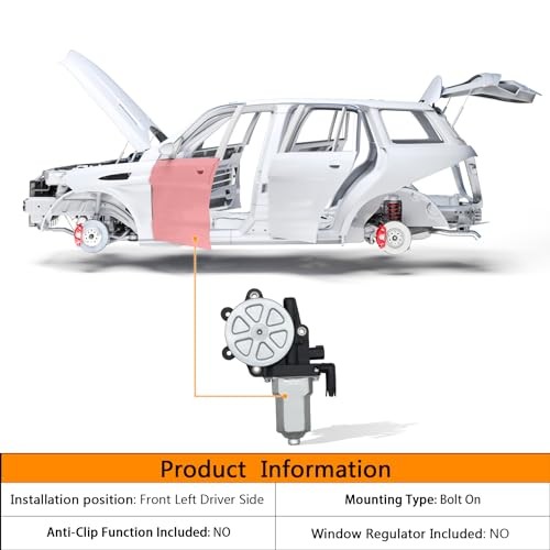 2 pins Front Left Driver Side Power Window Motor Compatible with GMC