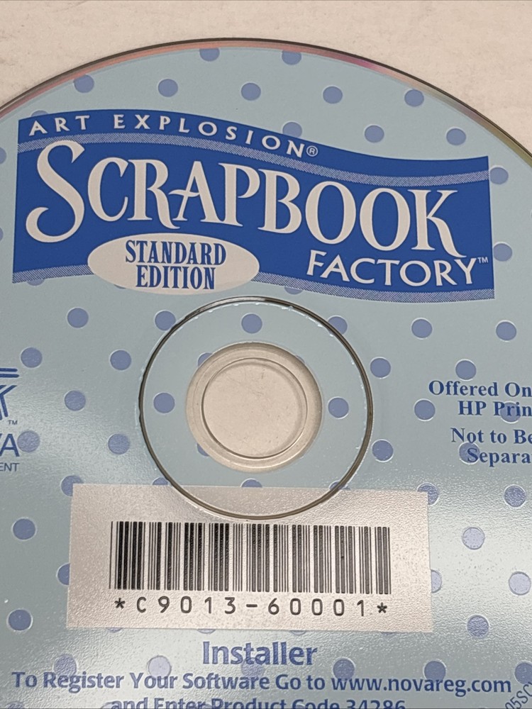2002 Windows Art Explosion Scrapbook Factory CD ROM