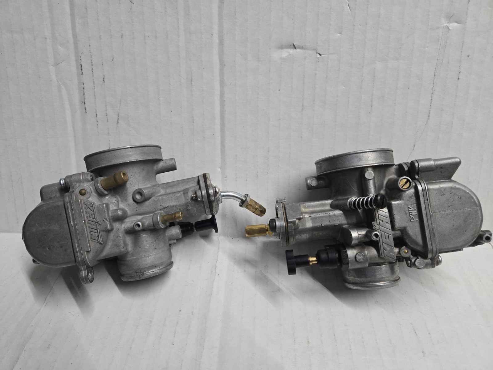 Qty 2 authentic motorcycle Keihin pwk 28 carburetors for cr85 rm85 kx100