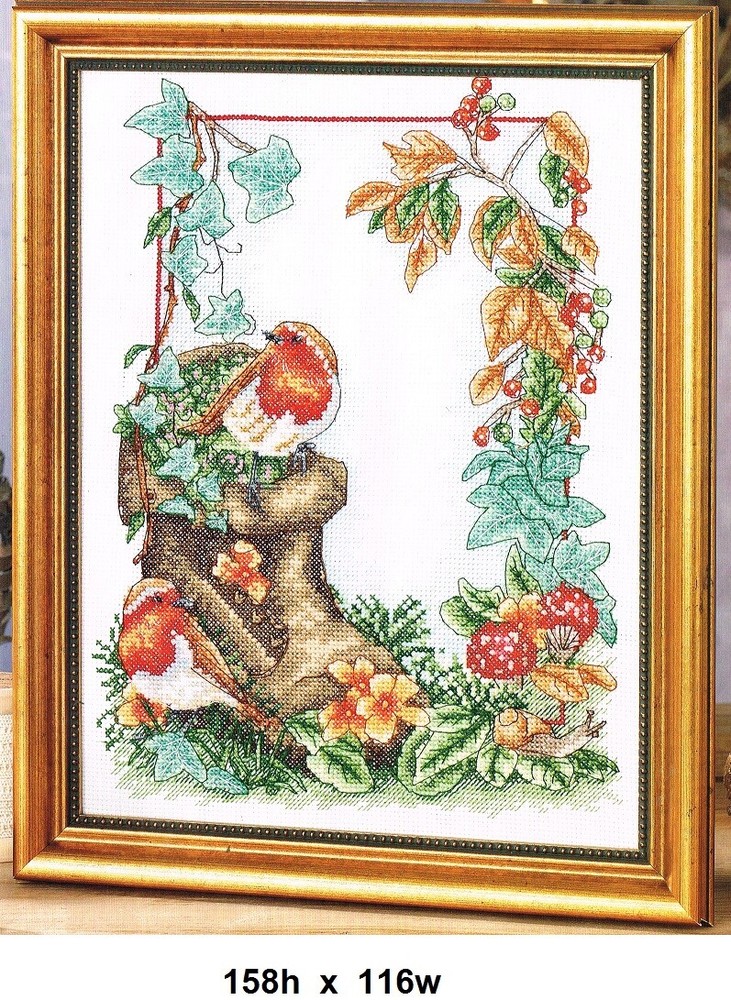 ROBIN  SCENE  CROSS  STITCH   PATTERN ONLY  ALS  AE