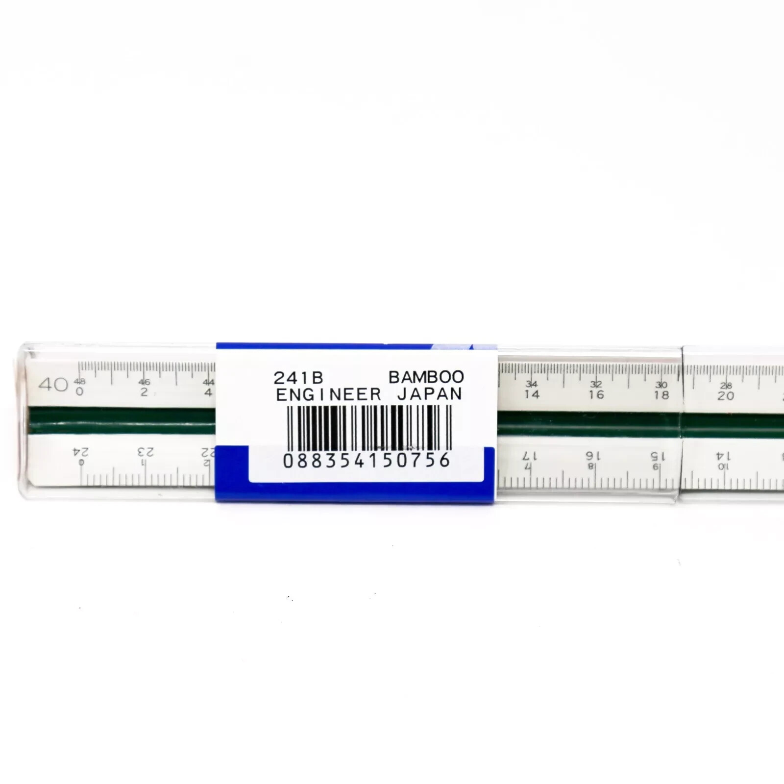 Rare Alvin 241B Engineer Scale 12in Triangular Drafting Ruler Solid Bamboo Japan