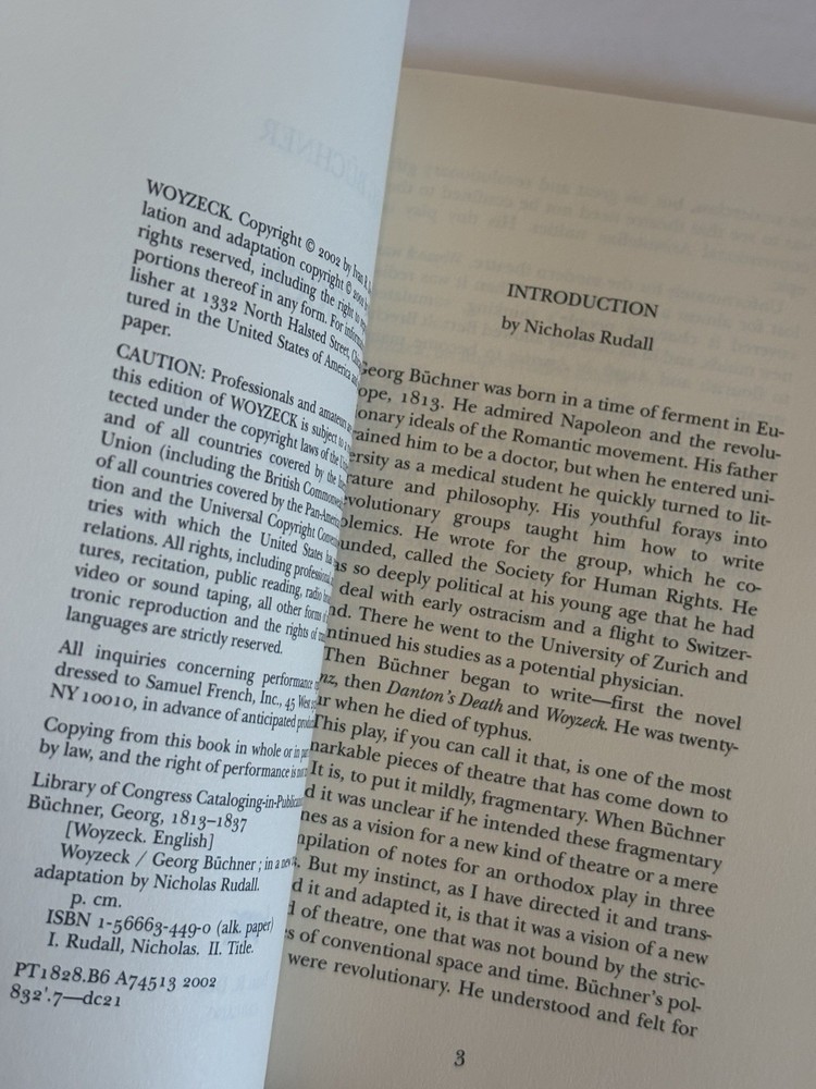WOYZECK Georg Buchner / Nicholas Rudall - SCRIPT