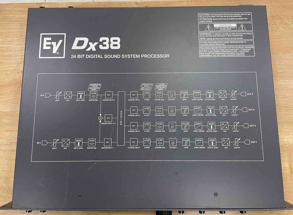 ELECTRO-VOICE EV DX38 24 BIT DIGITAL SOUND SYSTEM PROCESSOR