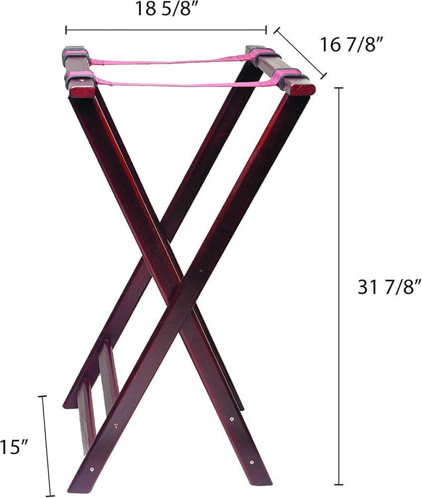 Thunder Group Double Bar Wood Tray Stand