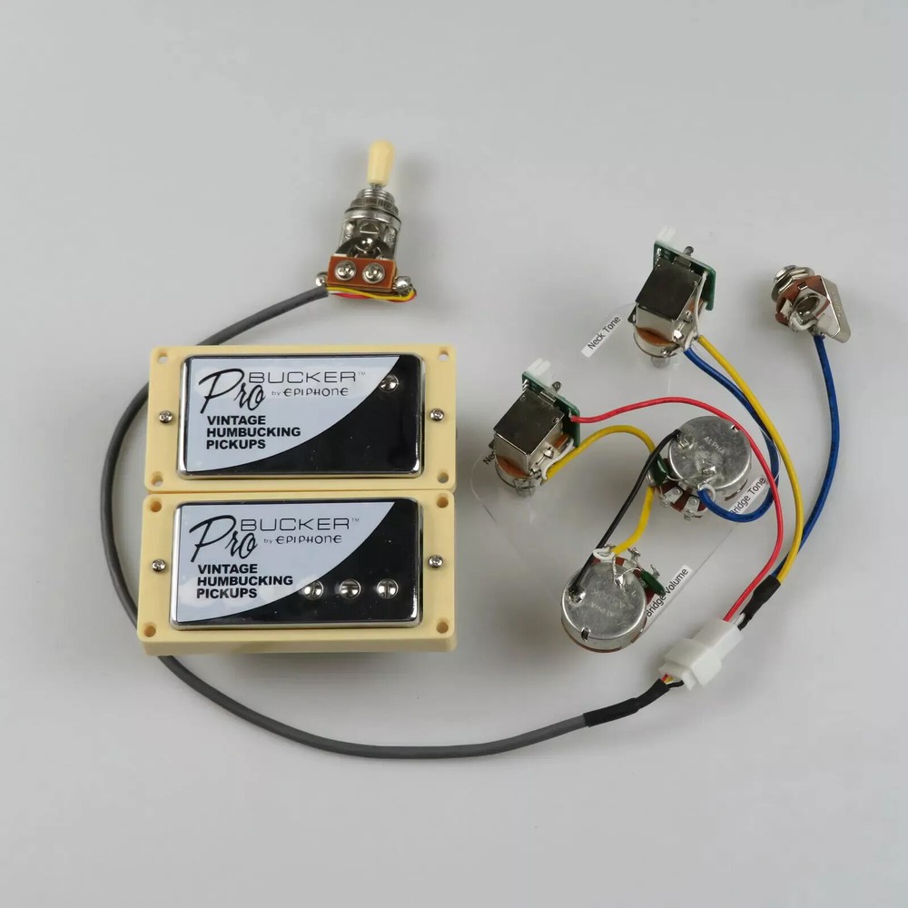 ProBucker Humbucker Pickups with Push Pull Wiring Harness Set for Epiphone LP SG