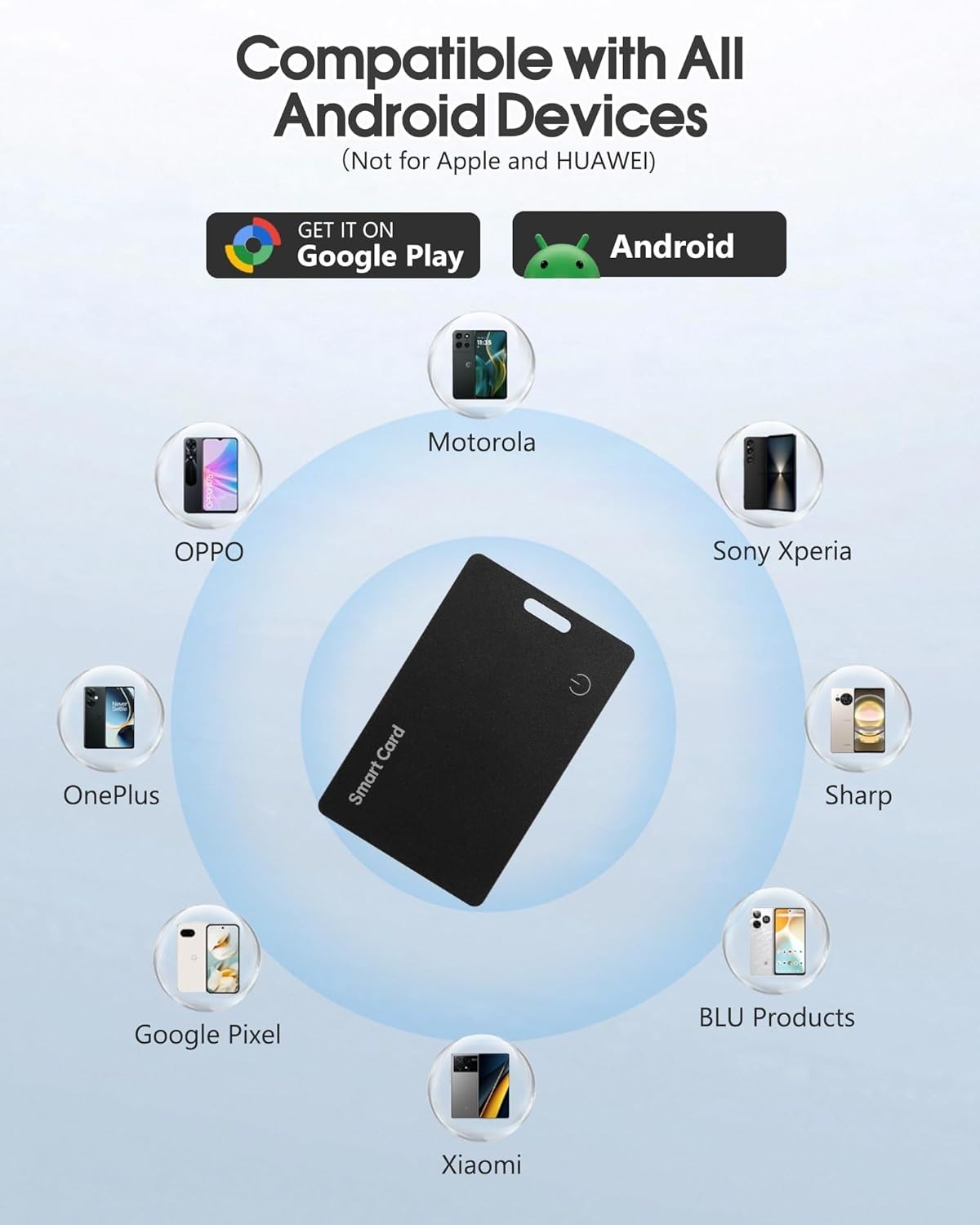 Wallet Tracker Card for Android,Rechargeable Air Tag Wallet Finder, Thin and Lig