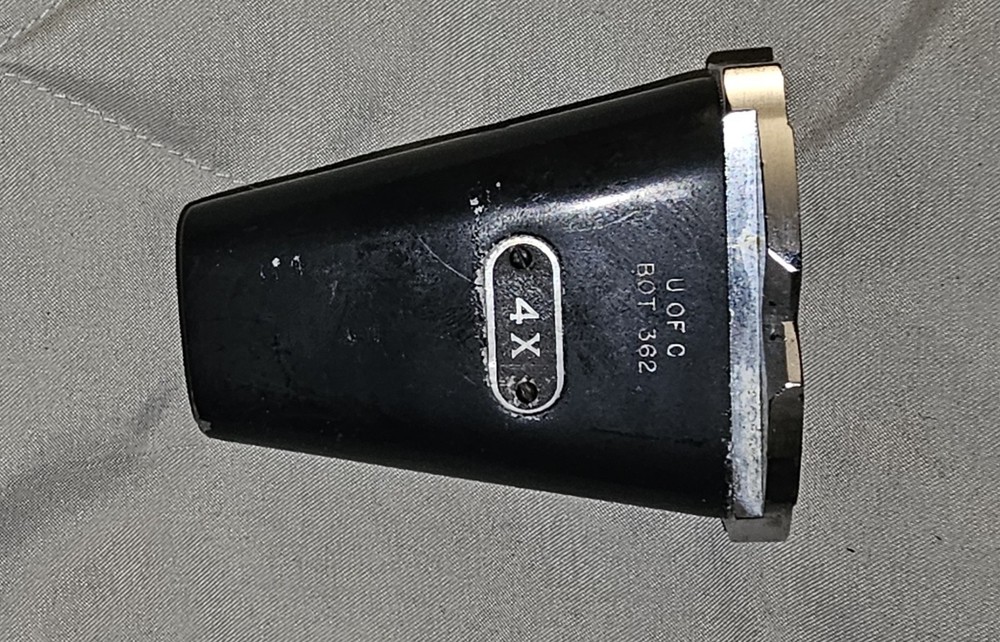 AO AMERICAN OPTICS STEREO OBJECTIVE 4X LENS MICROSCOPE PART AS PICTURED