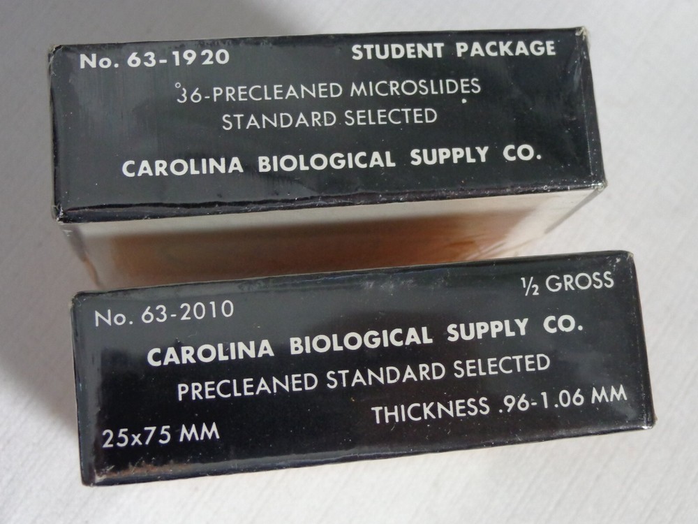 7 Unopened Boxes NOS Carolina Standard Microscope Slides #63