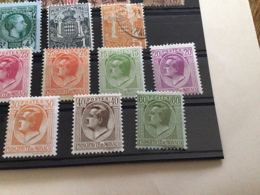 Monaco early mounted mint & used stamps A12593