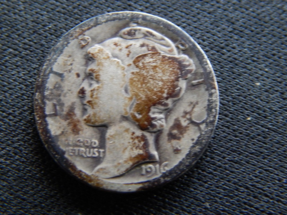 1916- Mercury Dime - Rare with MINT ERRORs Composition Error Still Awesome
