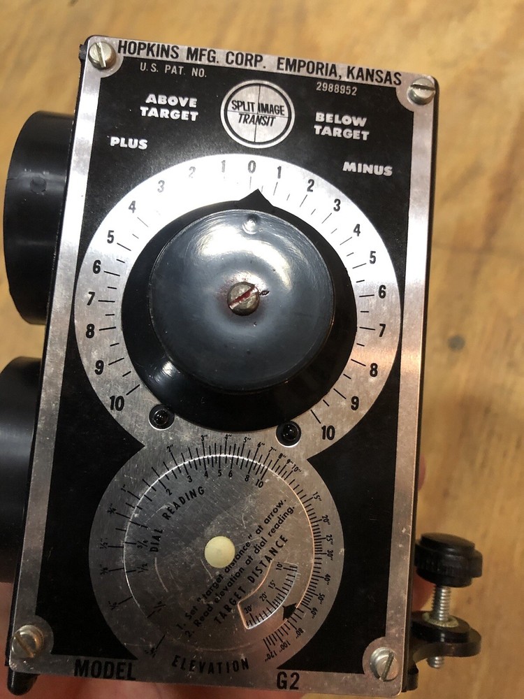 Hopkins Hoppy Split-image Transit Level Model G2 with Case & Instructions