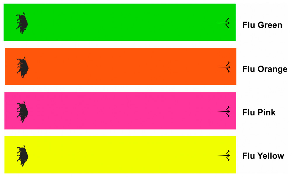 White Water Archery Solid Fluorescent Neon Hog Silhouette Arrow Wraps 15pc Pack