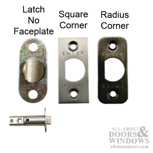 Springlatch Faceplate Square Corner 1" x 2-1/4" Polished Brass