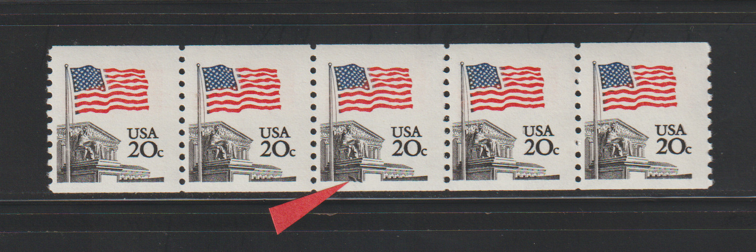 US PNC EFO Stamps: #1895 Flag, Court: "Footsteps" CPV No#. MNH