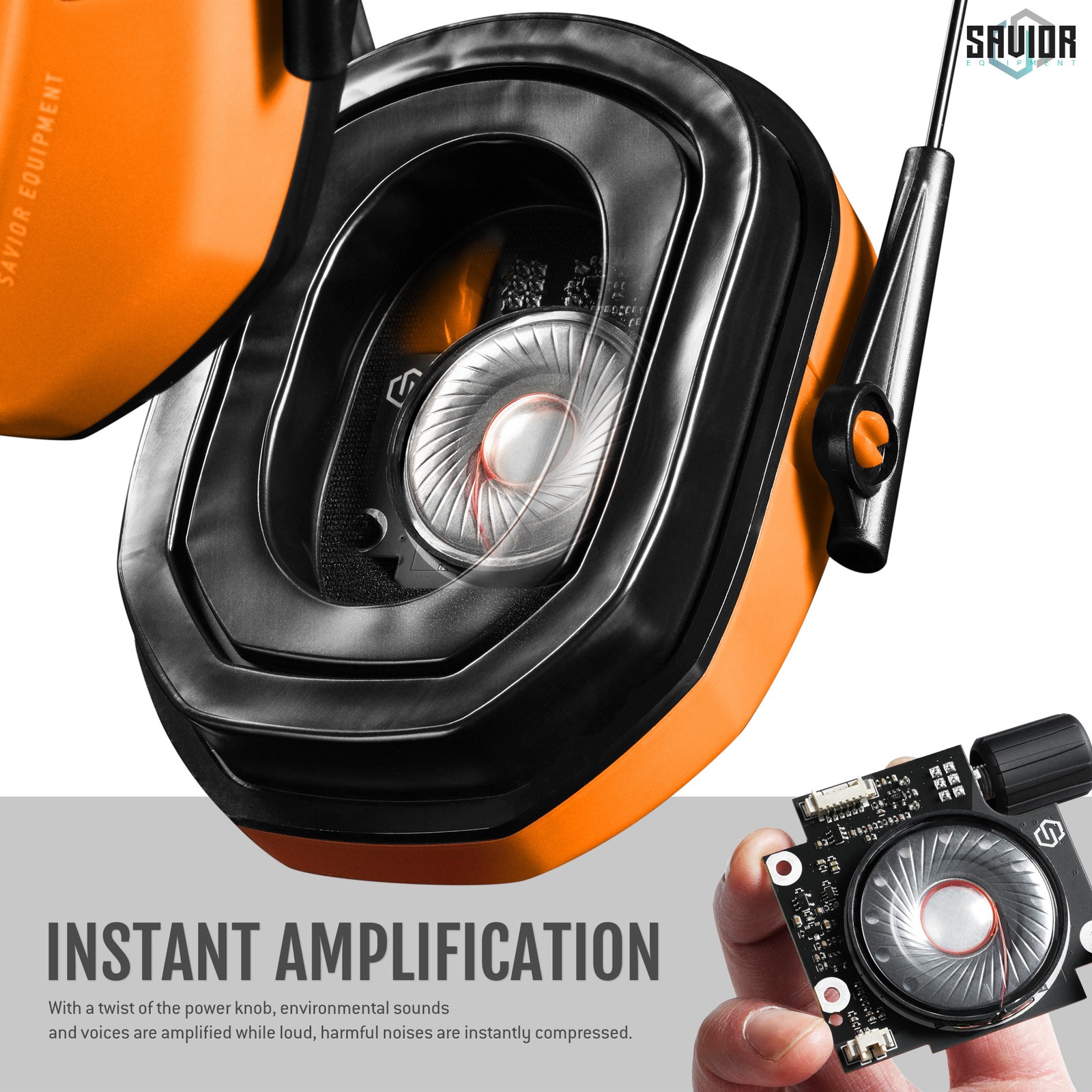 Savior Apollo Electronic Shooting Ear Muff Protection Range Gear Noise Reduction
