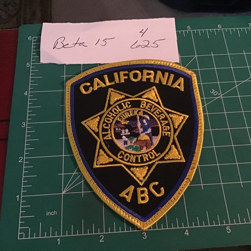 CALIFORNIA ALCOHOLIC BEVERAGE CONTROL ENFORCEMENT SHOULDER PATCH