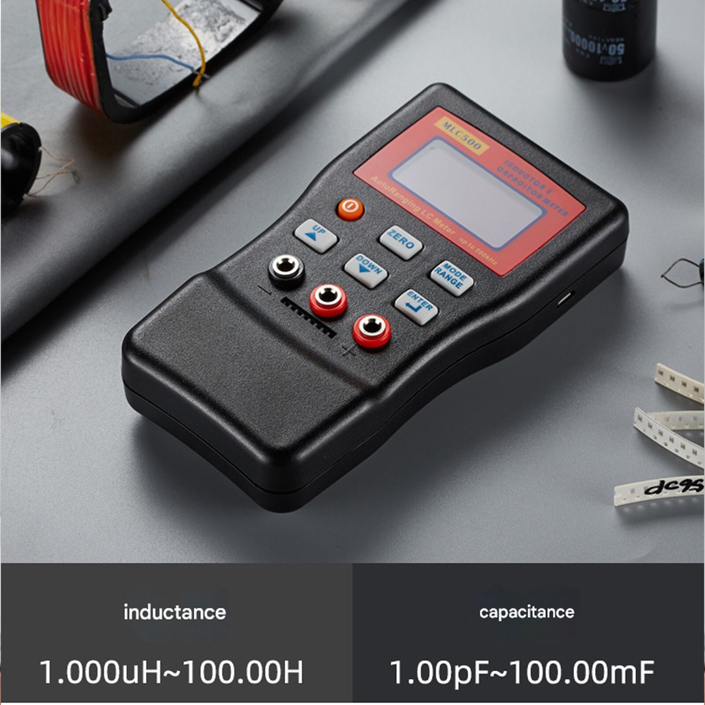 MLC500 Digital LCR Meter Auto-Range Capacitance Inductance Tester Portable Pro