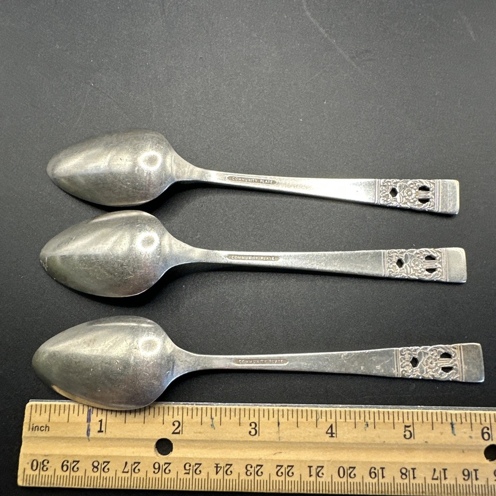 Community Plate Coronation 3- Teaspoons