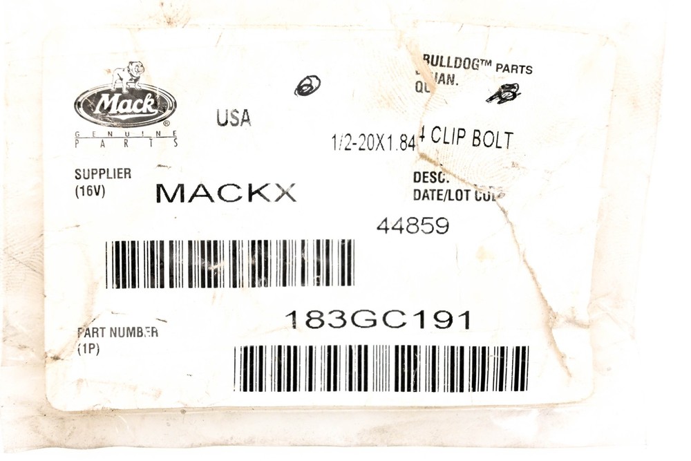 Mack 183GC191 Clip Bolt NOS