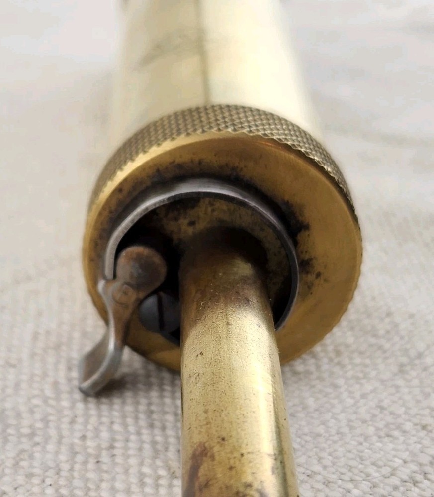 CVA Black Powder Flask Dispenser Brass Italy Muzzleloader Priming Powder EMPTY