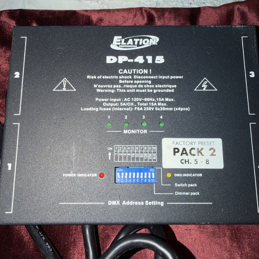 Elation DP-415 4-Channel Dimmer/Switch Pack CG01XGL