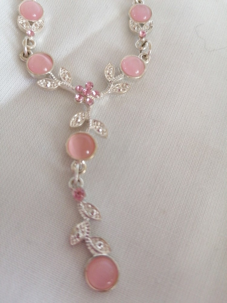 Pink Necklace & Earrings