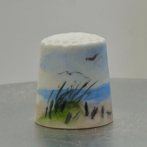 Porcelain Thimble - Birds over the Ocean