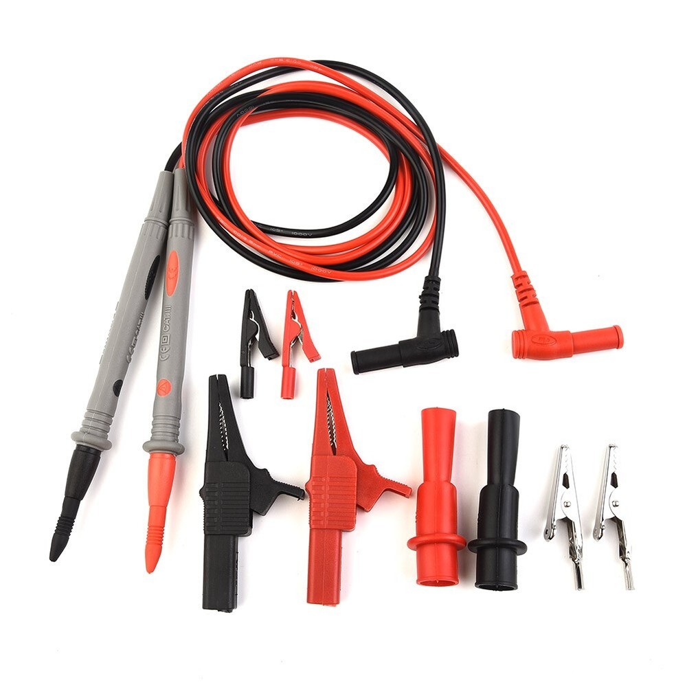 Quality Test Leads with Mini and Safety Clips for Clamp Volt Meter