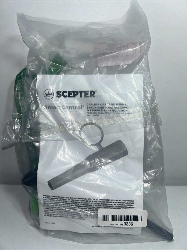 New Scepter Capless Gas Tank Funnel