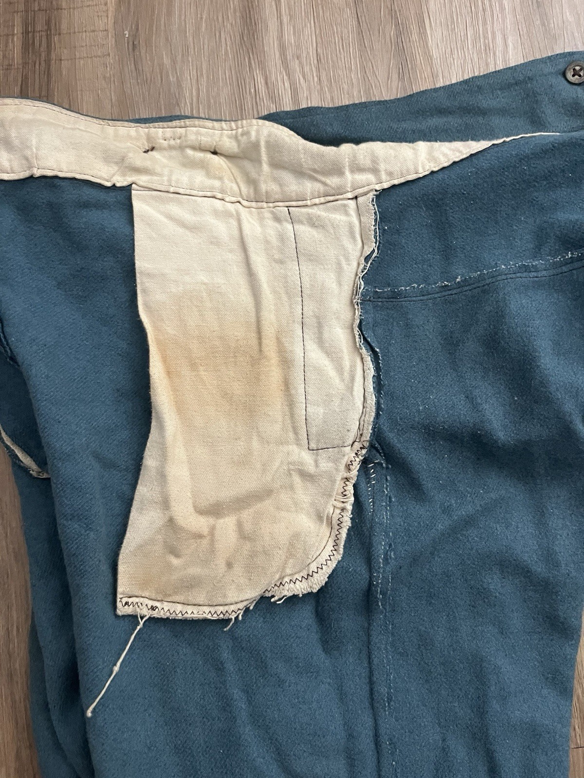 Vintage Repro Civil War Uniform Union Wool Trousers Sky Blue & Striped Shirt