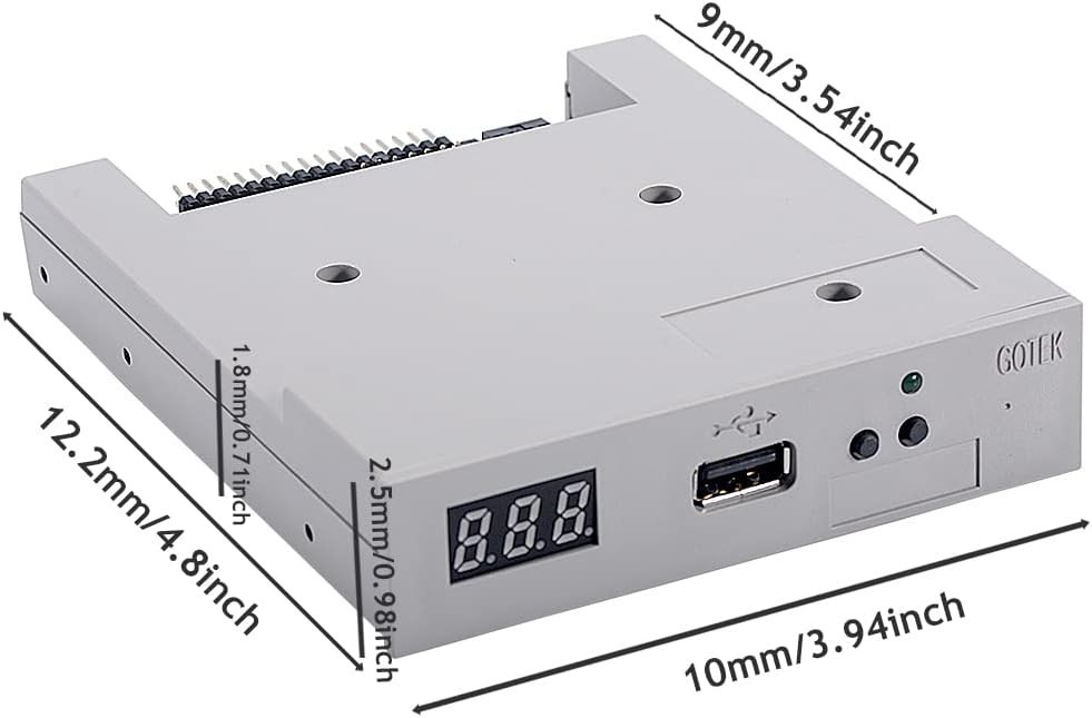 Compact 1.44MB USB Emulator for 3.5 Inch Floppy Drives - Efficient Data Transfer