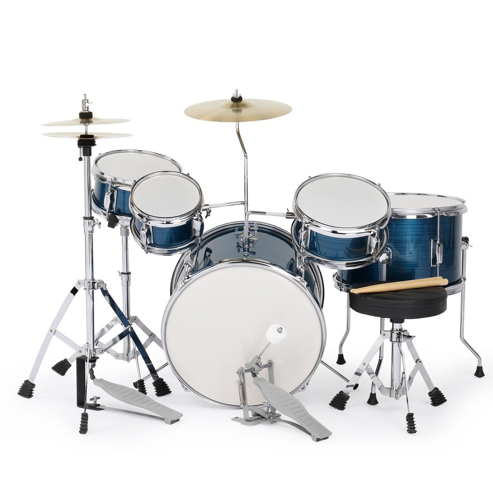 5-Piece Complete Junior Drum Set with Genuine Brass Cymbals - Advanced Beginner