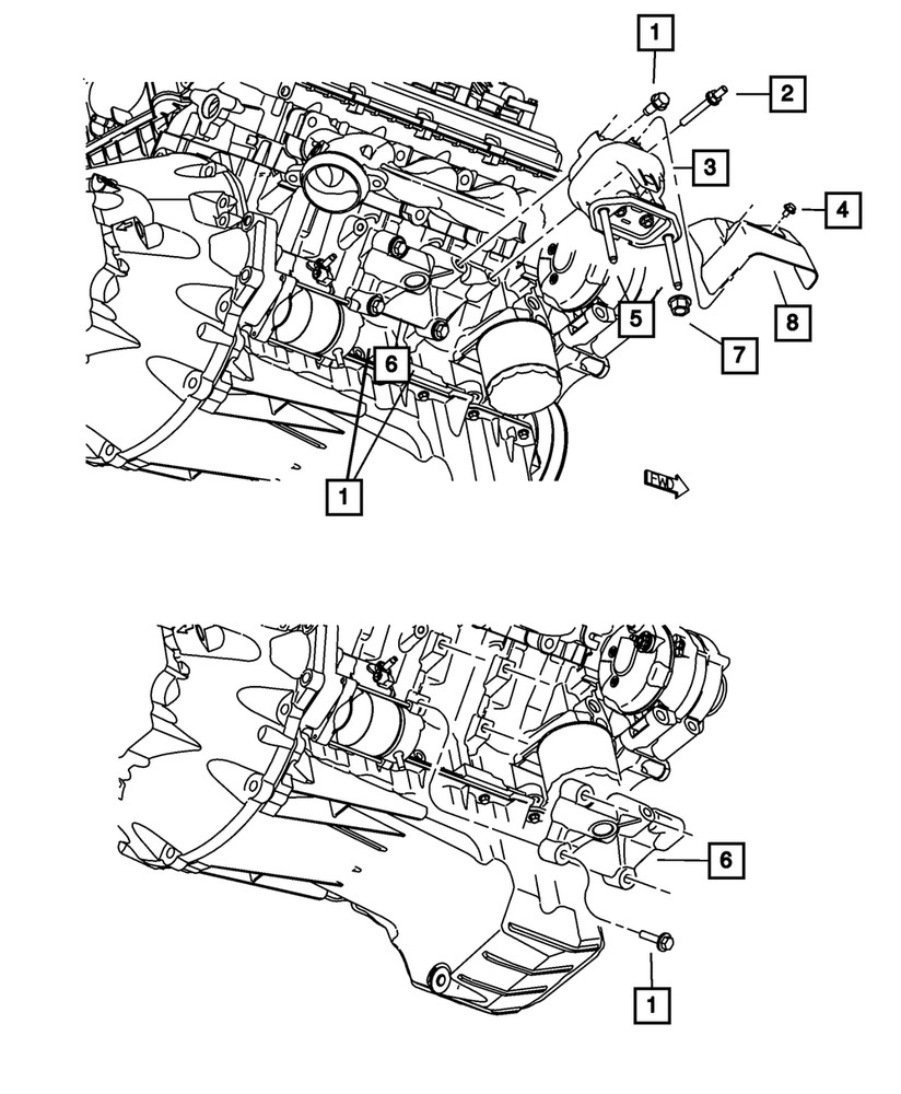 Genuine Mopar Engine Mount Bracket Right 4578052AB