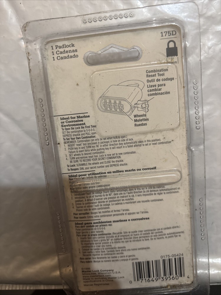 Master Lock 175D Combination Padlock