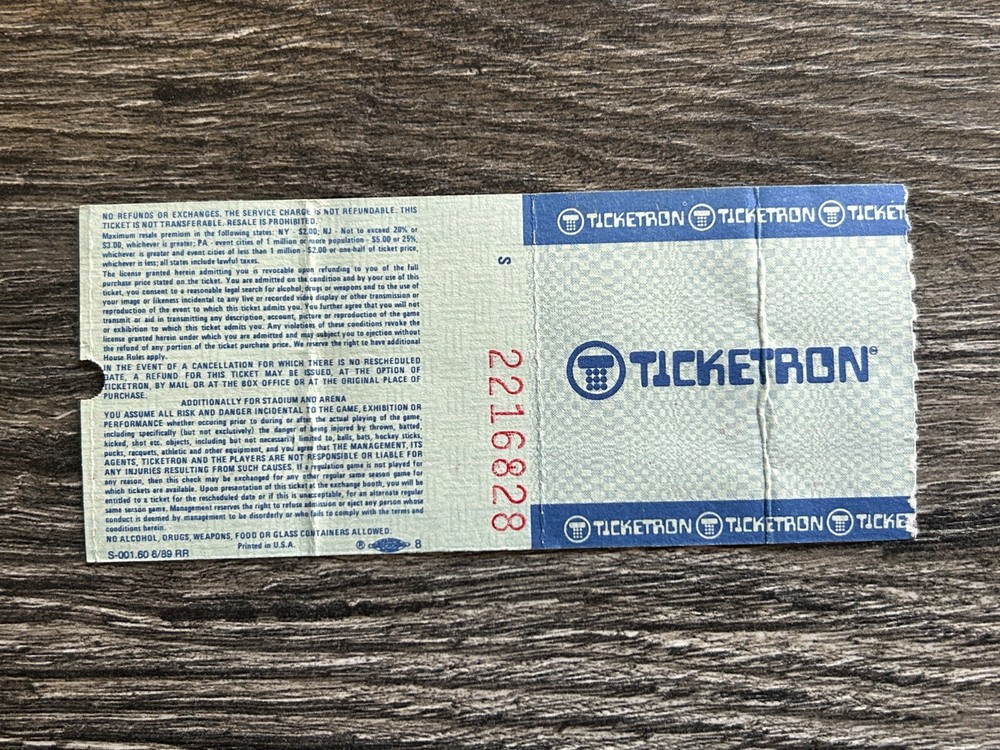 KISS TICKET STUB Roanoke Virginia Hot In The Shade Concert Tour Vintage Kiss A